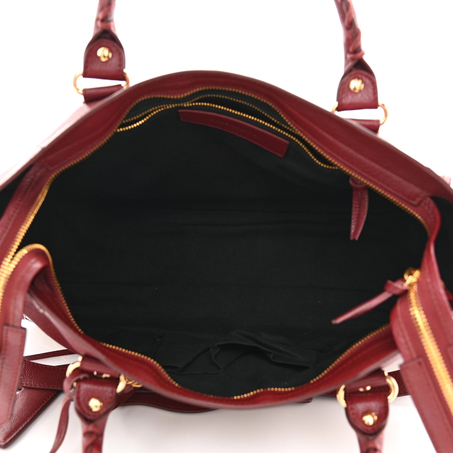 Shiny Goatskin Gold Metallic Edge Hardware City Rouge Brique Rouge Grenade