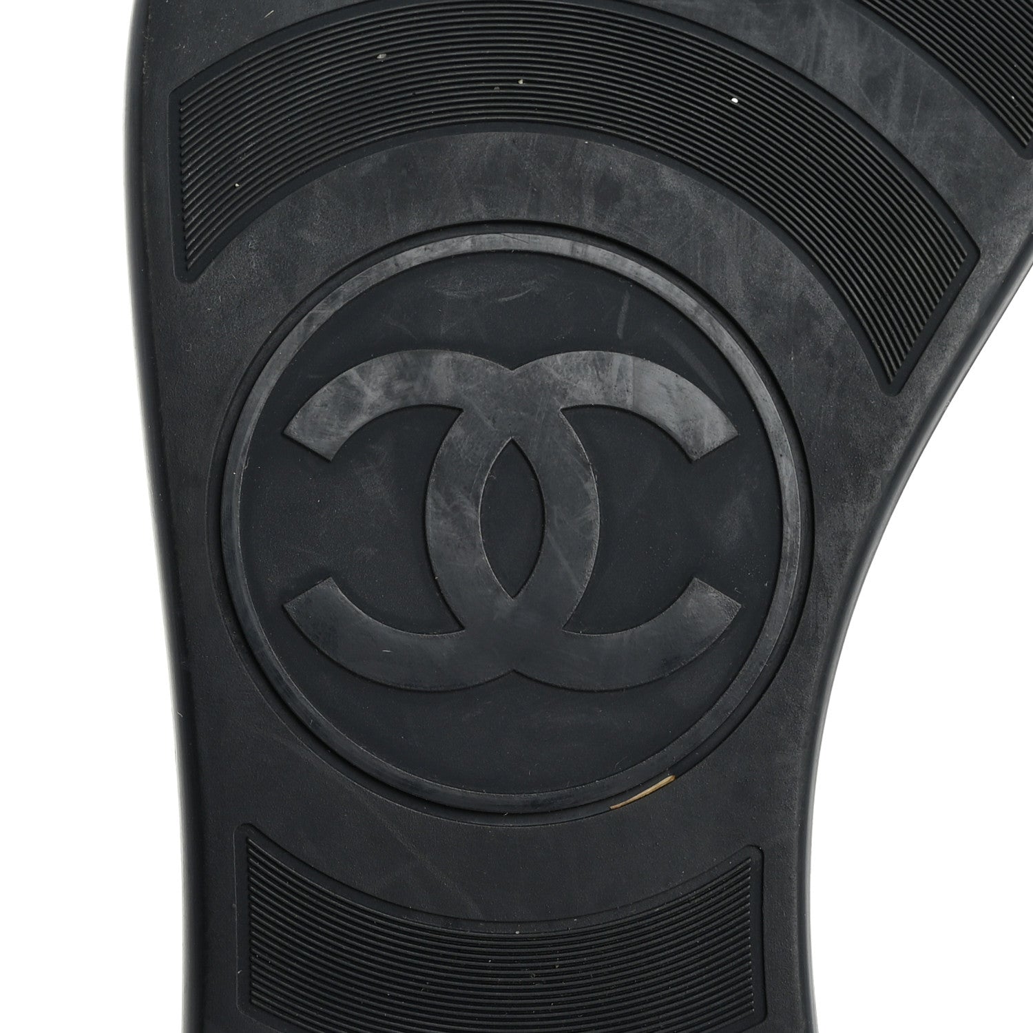 Chanel Suede Calfskin Quilted Chain Thong Sandals 37 Yellow 7 of 13