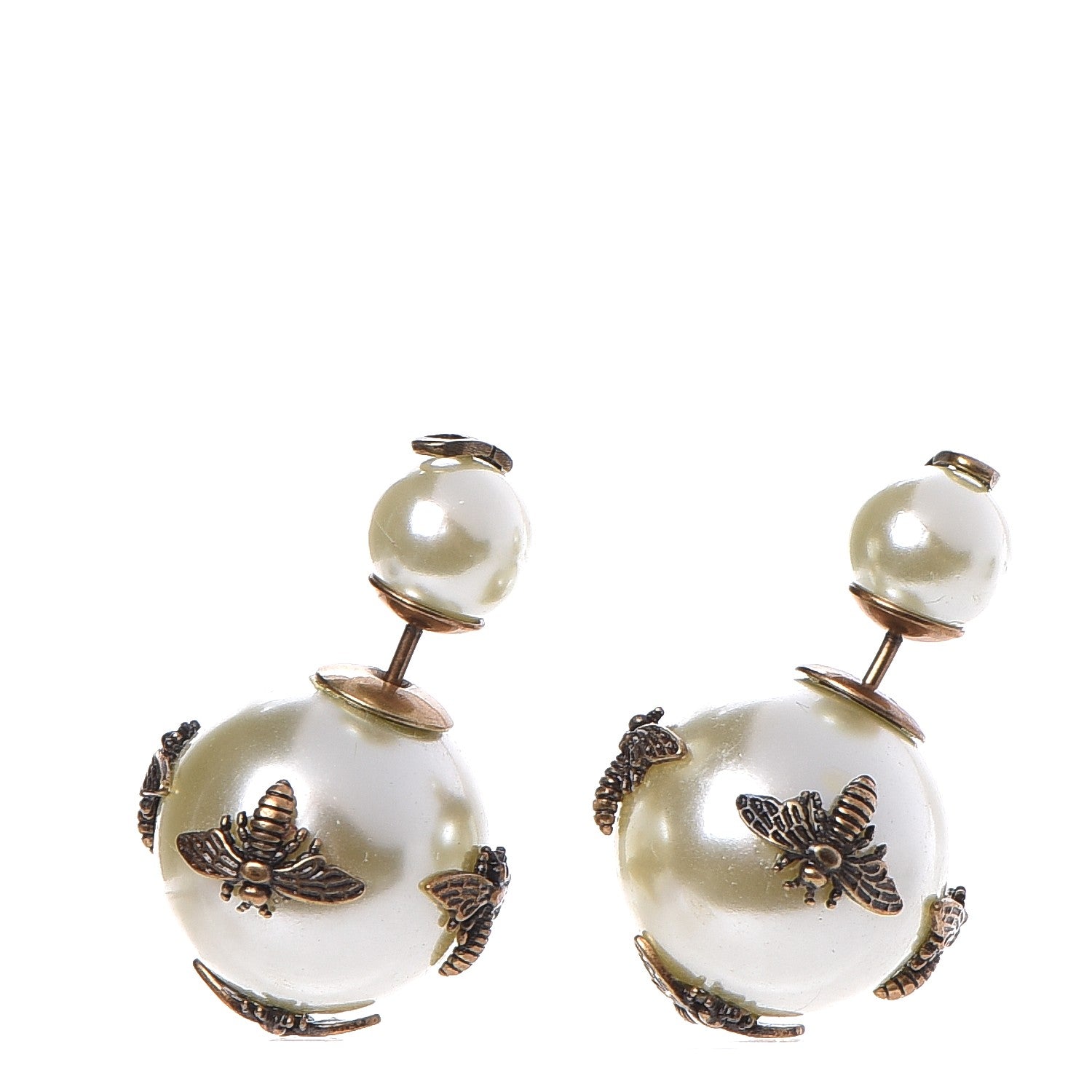 Christian Dior Mise En Dior Tribal Bee Earrings White 1 of 5