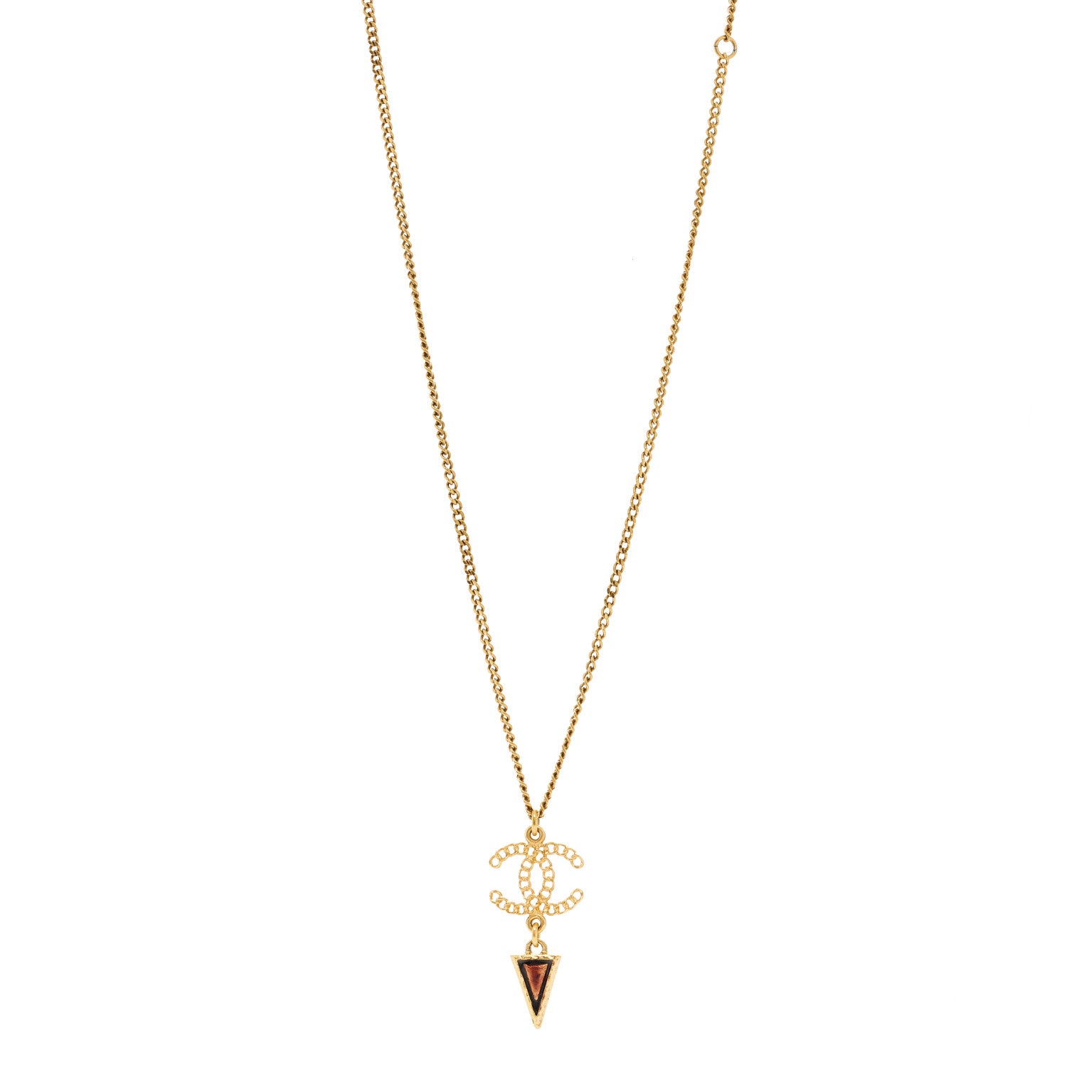 Chanel Enamel Chain CC Necklace Gold Multicolor 1 of 5