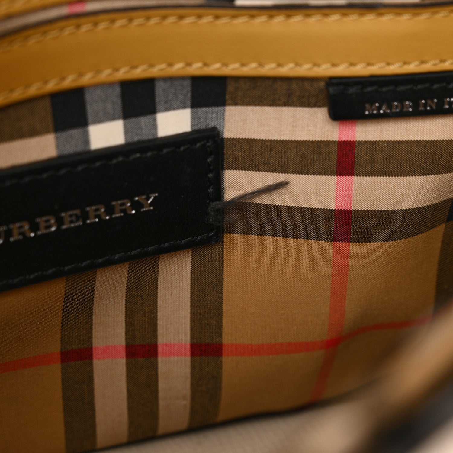 Burberry Derby Calfskin Bi-Color Small Macken Crossbody Bag Limestone Cornflower Yellow 15 of 16