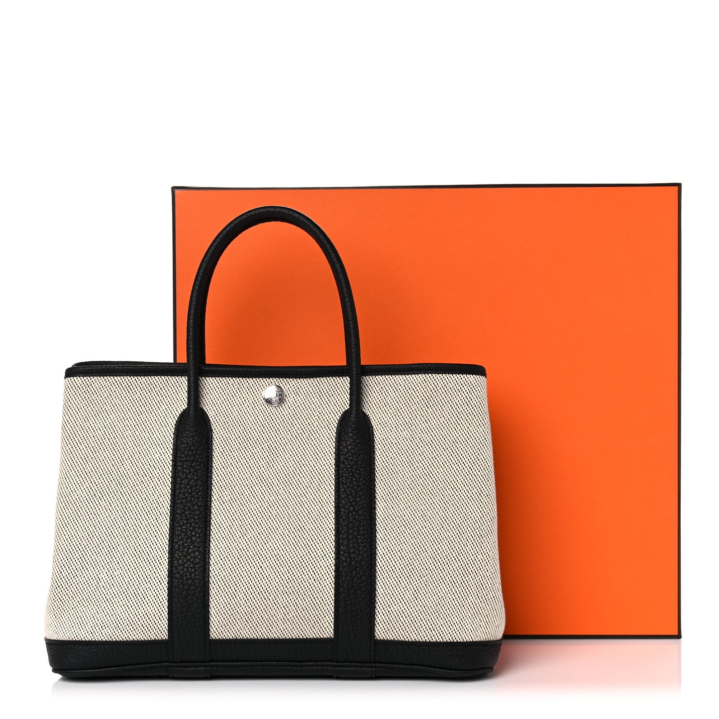 Twill H Negonda Garden Party 30 TPM Tote Ecru Black