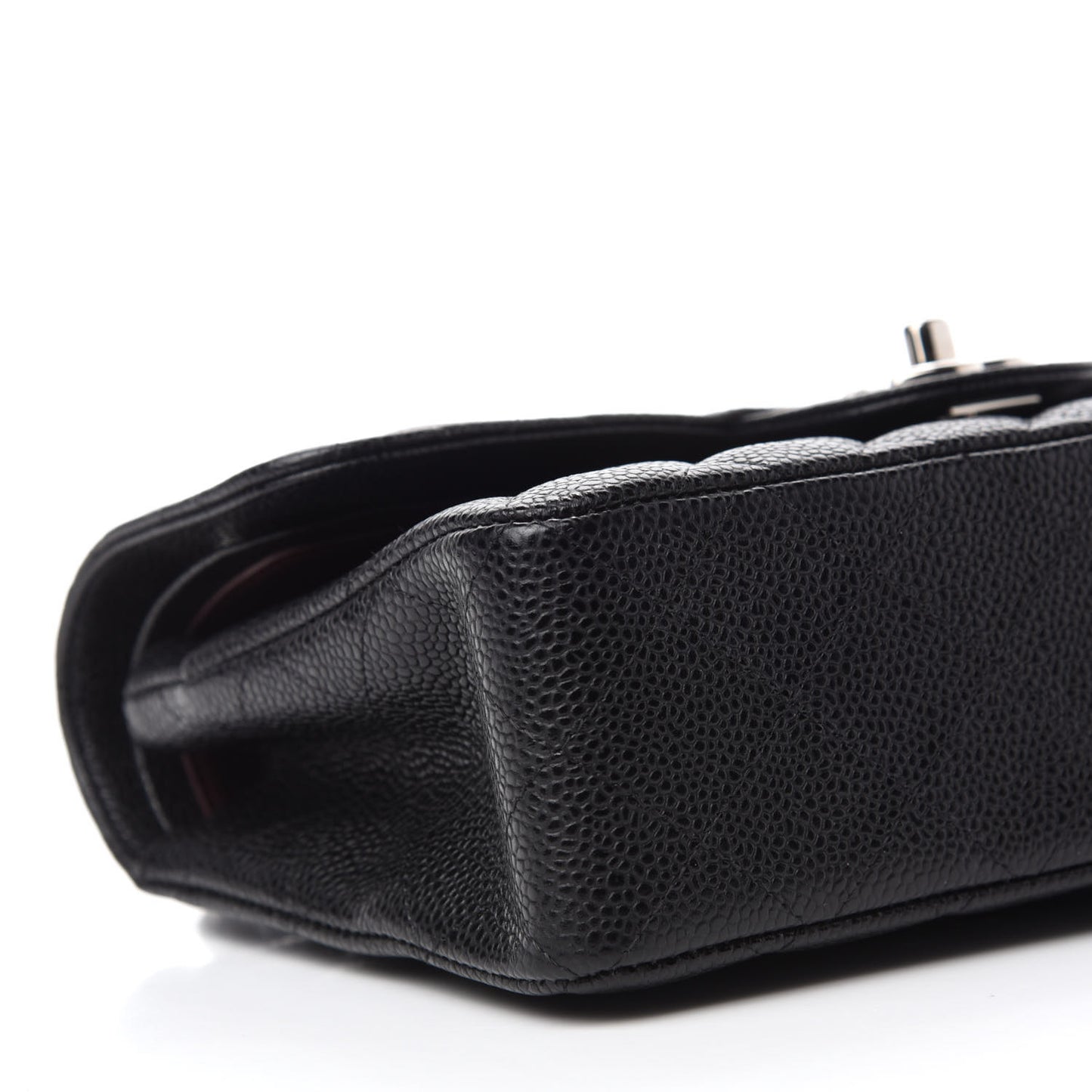 Caviar Quilted Small Double Flap Black