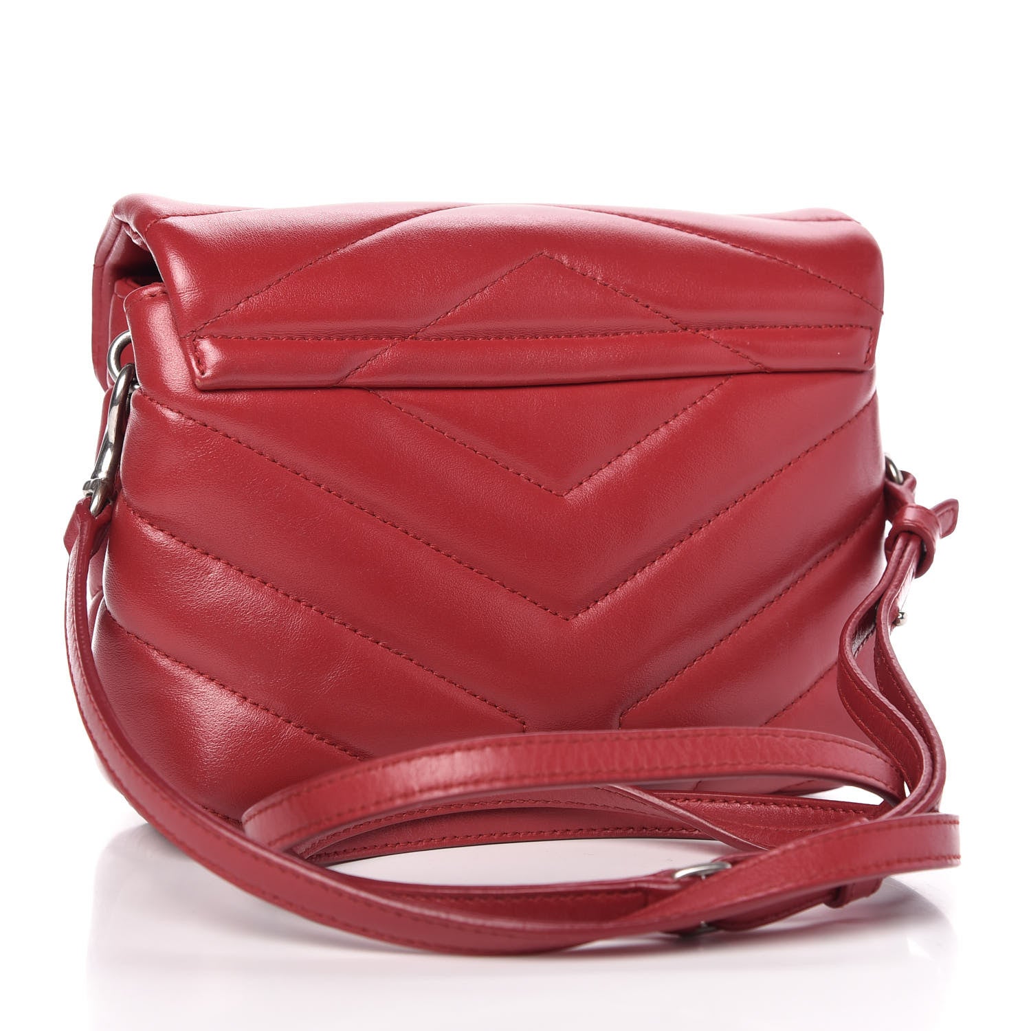 Saint Laurent Calfskin Y Quilted Monogram Toy Loulou Crossbody Bag New Lipstick 3 of 11