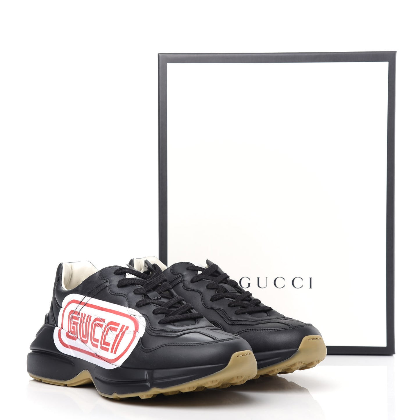 X SEGA Calfskin Logo Mens Rhyton Sneakers 10 Black