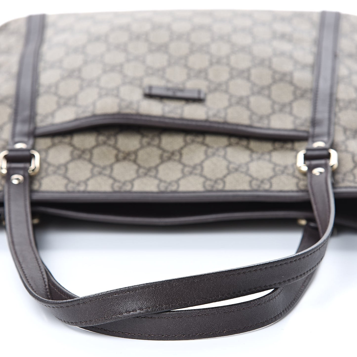 GG Supreme Monogram Medium Joy Tote Dark Brown