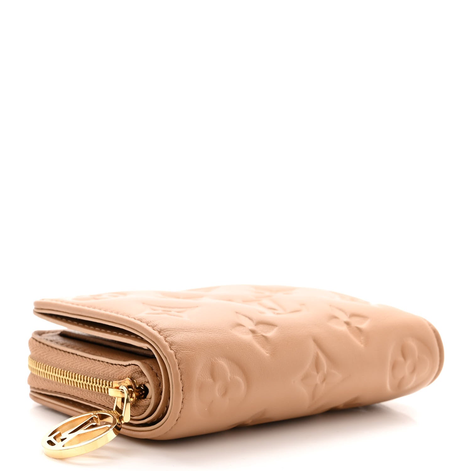 Louis Vuitton Lambskin Embossed Monogram Lou Coussin Wallet Camel 5 of 11