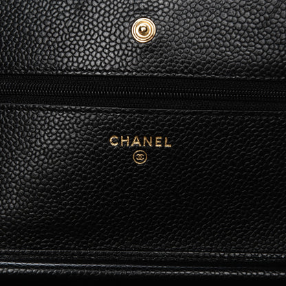 Chanel Caviar Quilted Wallet On Chain WOC Black 6 of 8