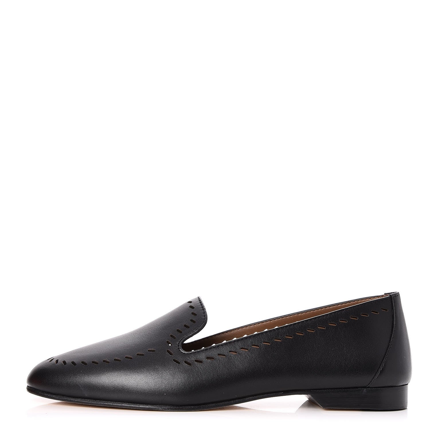 Hermes Calfskin Ovale Moccasin Loafers 36.5 Black 1 of 8