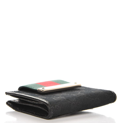 Gucci Monogram Web French Flap Wallet Black 4 of 6