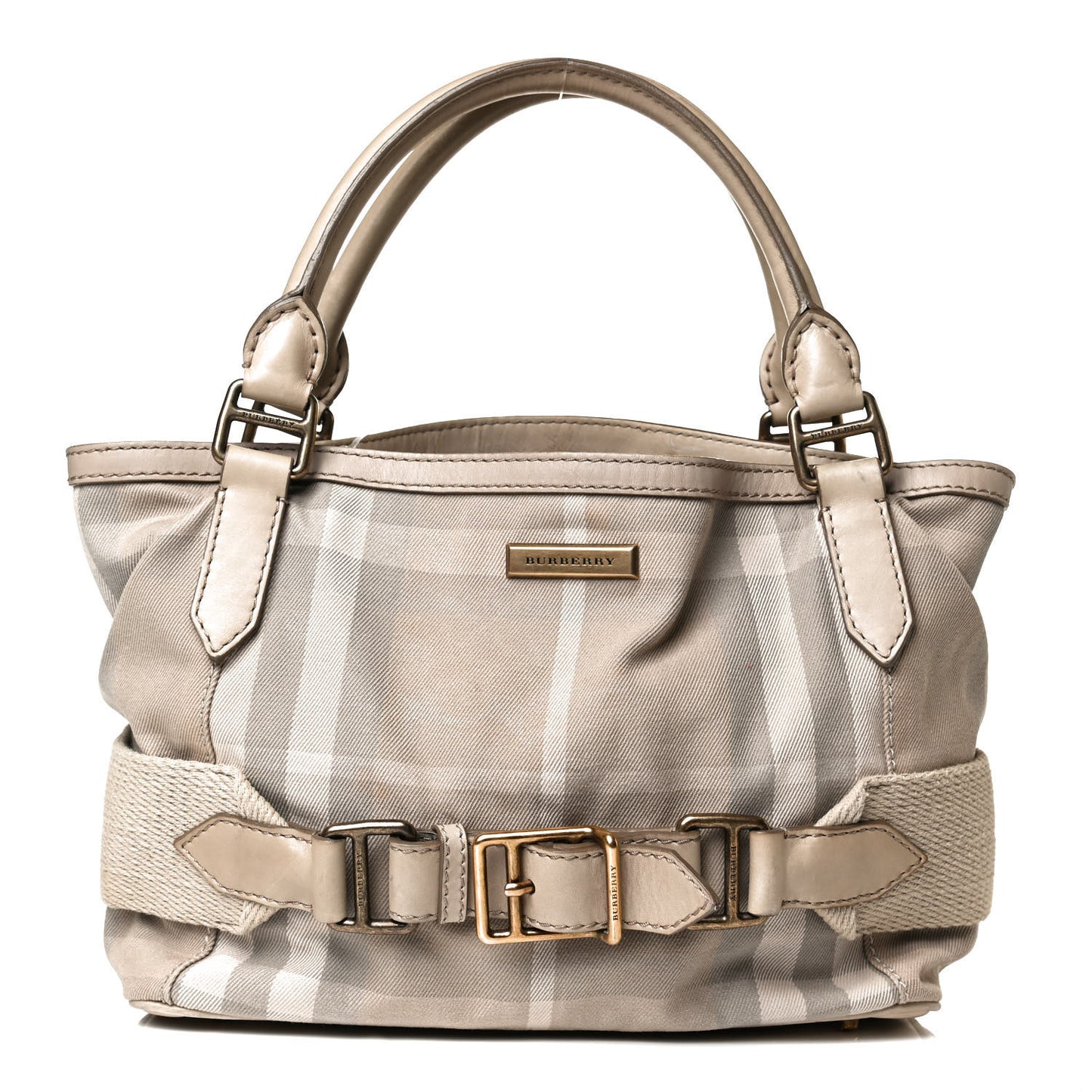 Canvas House Check Parsons Satchel Light Beige