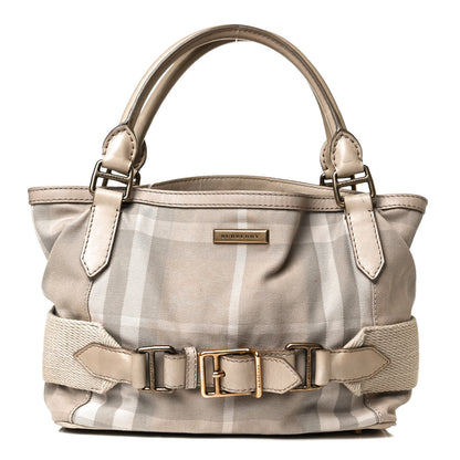 Burberry Canvas House Check Parsons Satchel Light Beige 1 of 18