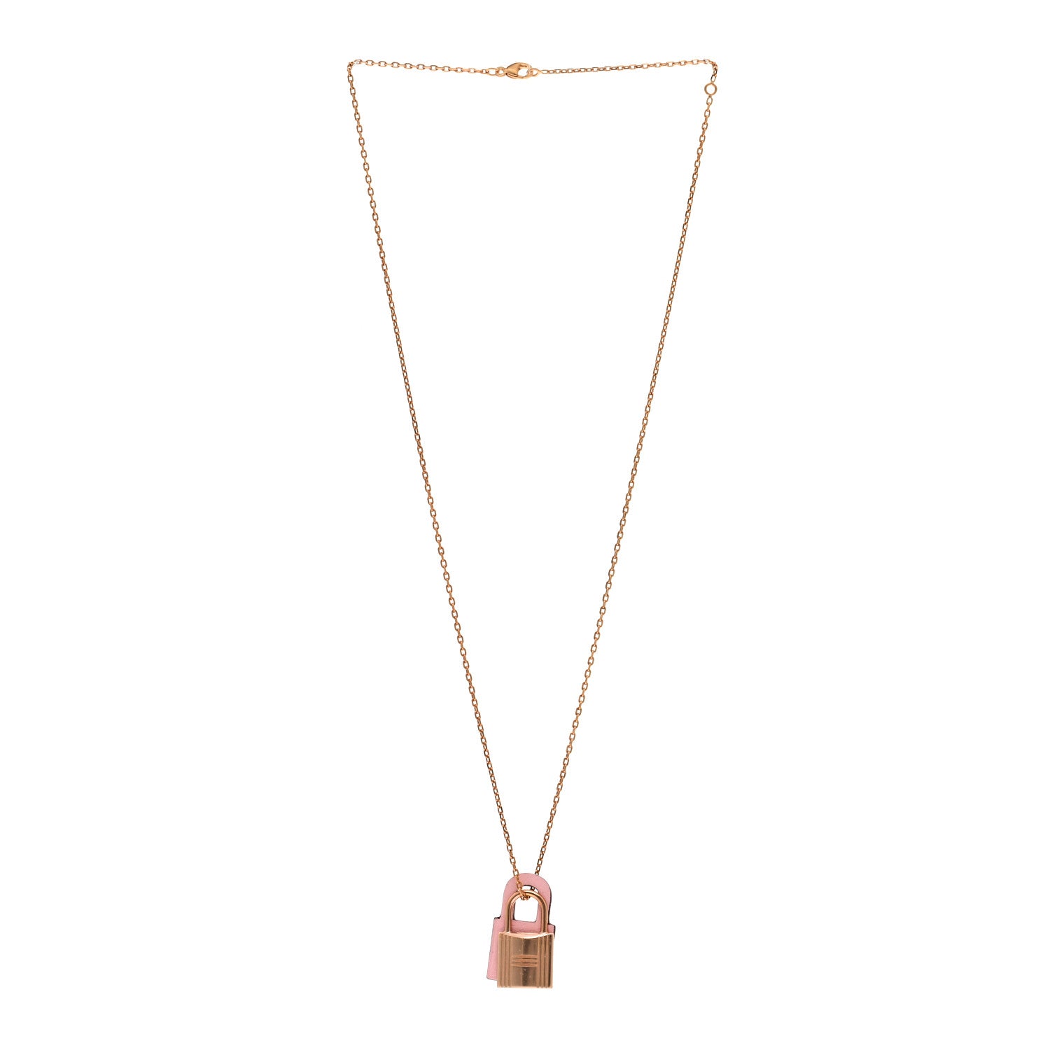 Hermes Swift Small O'Kelly Pendant Necklace Rose Sakura 3 of 6