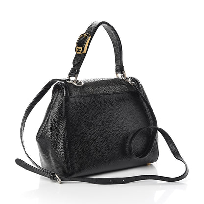 Fendi Glossy Buffalo Stingray Silvana Bag Black 2 of 8