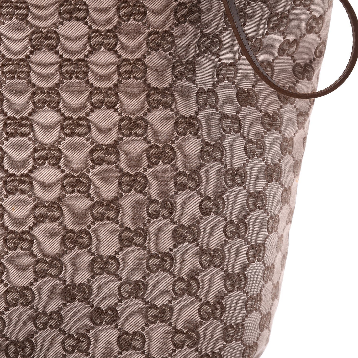 Gucci Monogram Large Bucket Tote Dark Brown 8 of 9