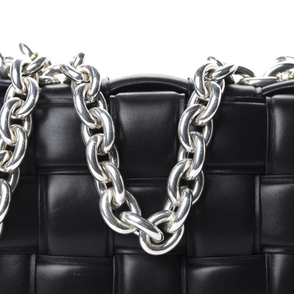 Bottega Veneta Lambskin Maxi Intreccio Padded Chain Cassette Crossbody Bag Black 9 of 9