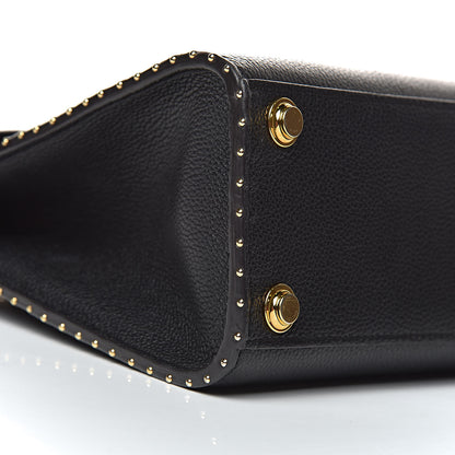 Louis Vuitton Calfskin Taurillon Studded City Steamer One Handle Bag Black 10 of 13
