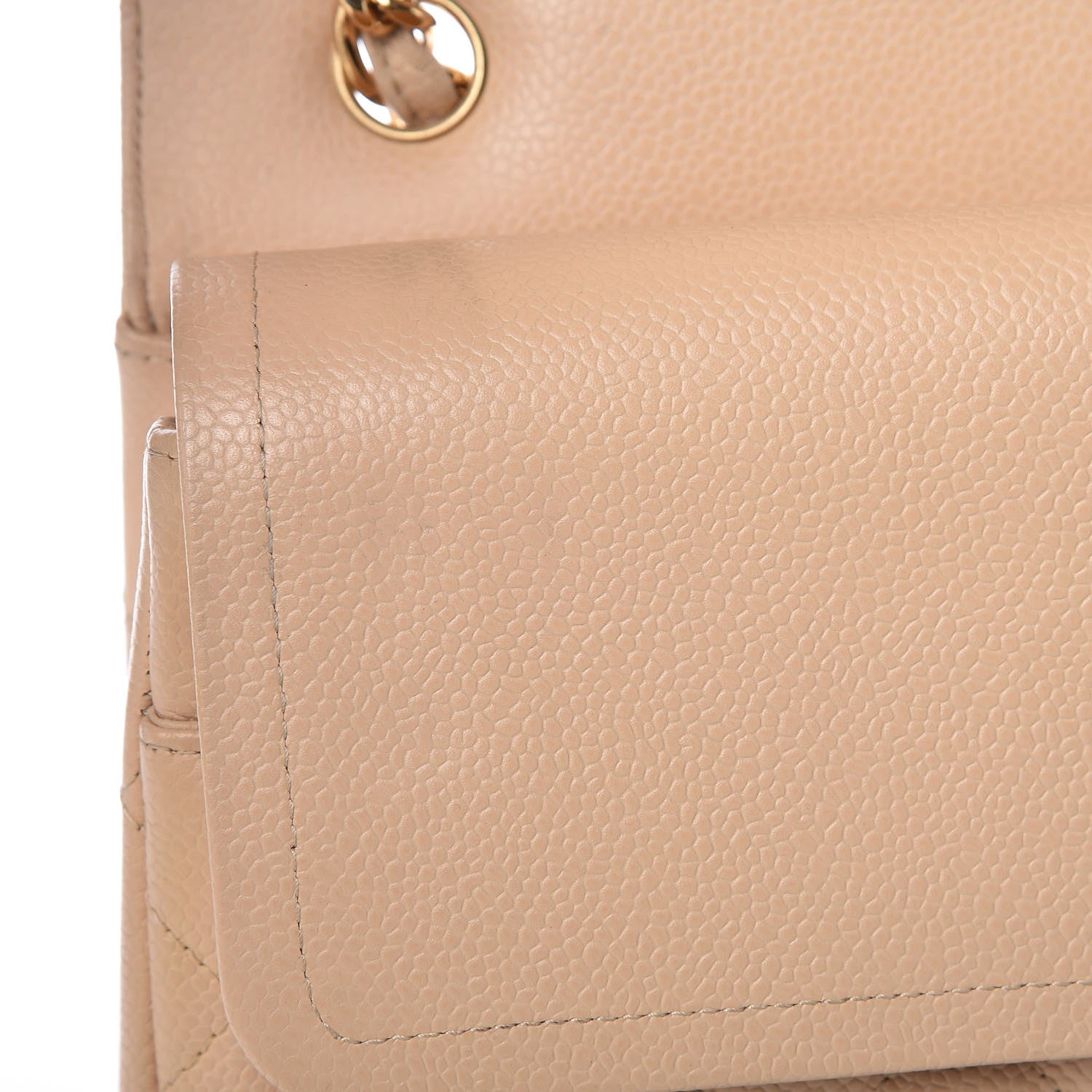 Chanel Caviar Quilted Jumbo Double Flap Light Beige 22 of 26