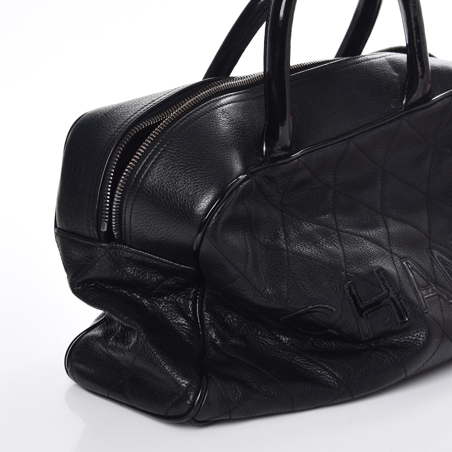 Chanel Caviar Patent Quilted Large Bowler Black 8 of 8