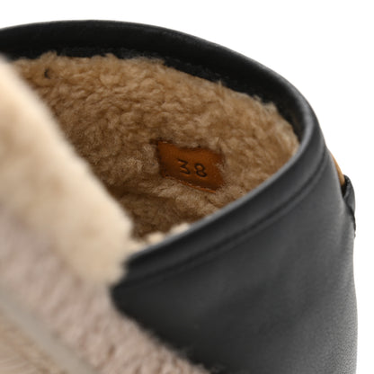 Gucci Nappa Wool Womens Fria Slippers 38 Black Butterscotch 8 of 9