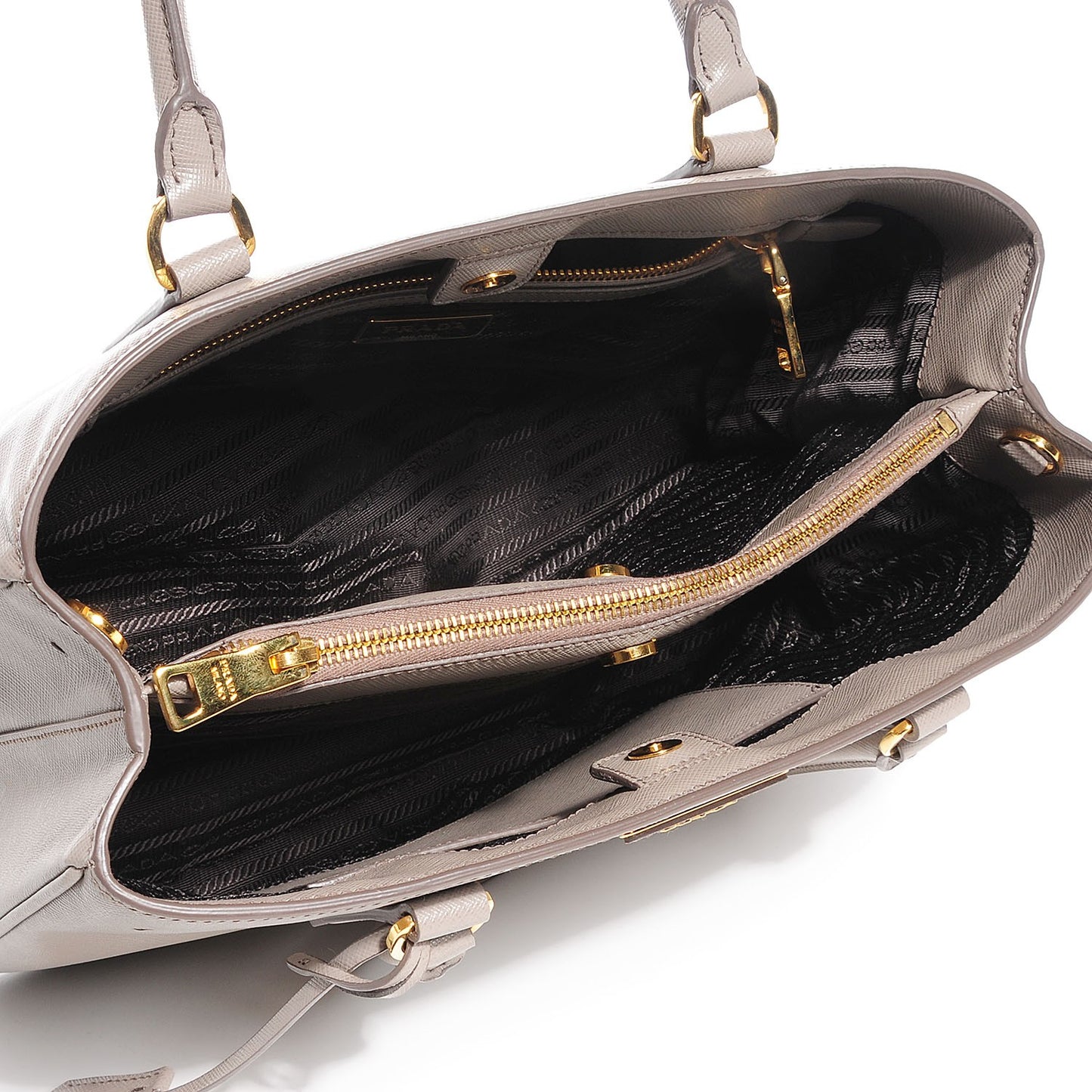 Saffiano Lux Medium Tote Argilla