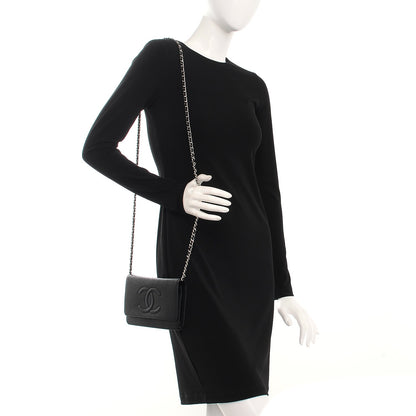 Chanel Caviar Timeless CC Wallet On Chain WOC Black 2 of 10