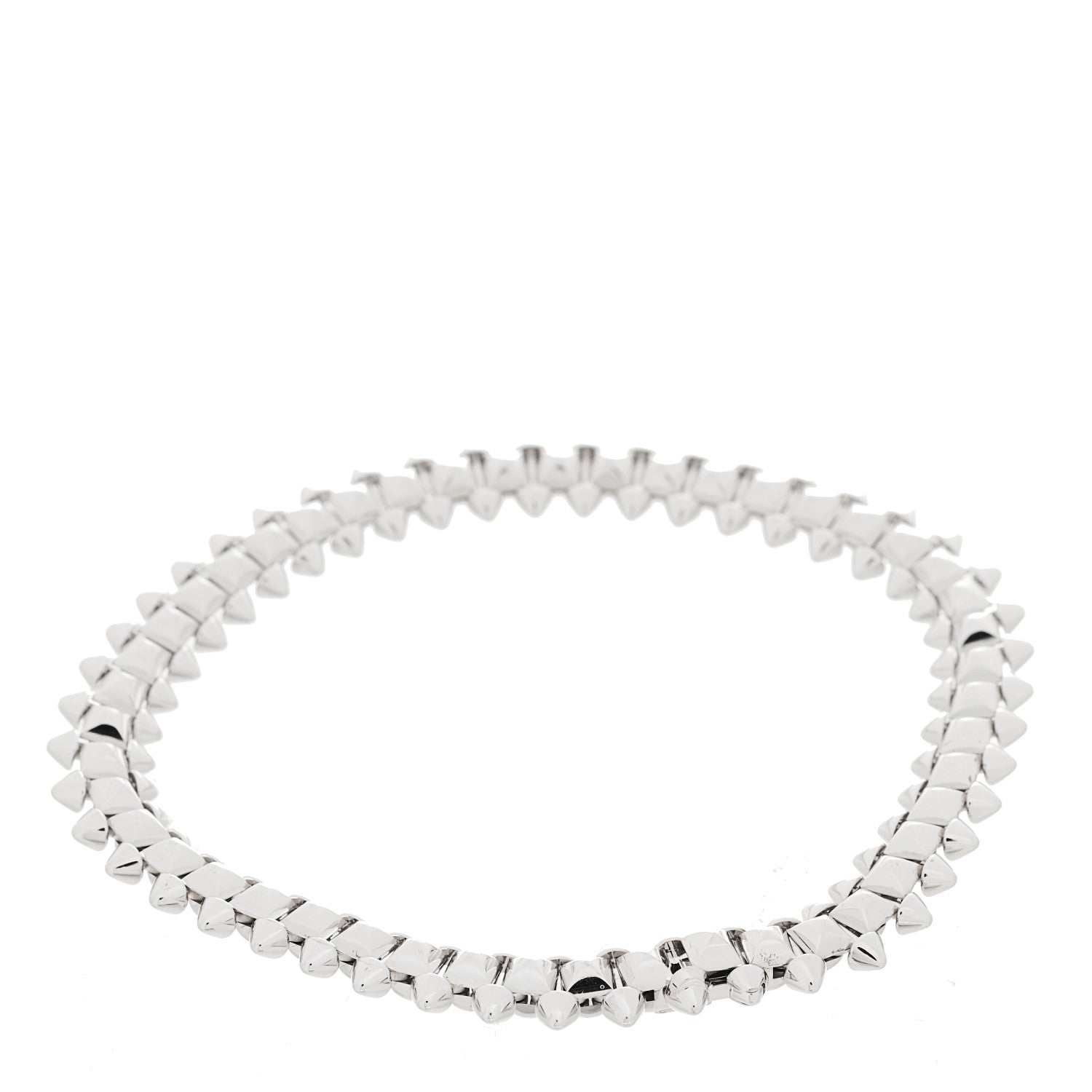 Cartier 18K White Gold Medium Clash De Cartier Flexible Bracelet 17 2 of 3
