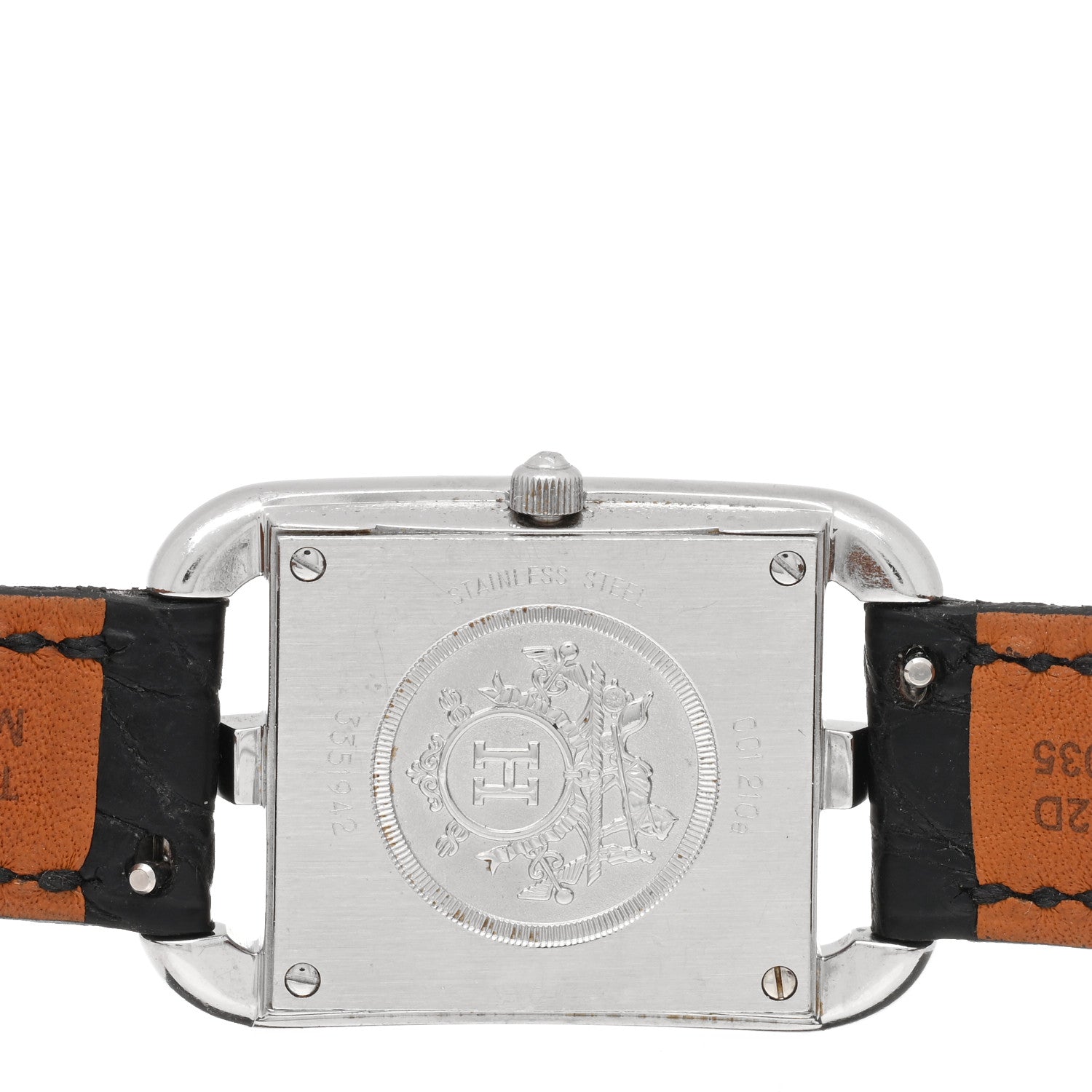 Hermes Stainless Steel Alligator 23mm Cape Cod Quartz Watch Noir 4 of 5