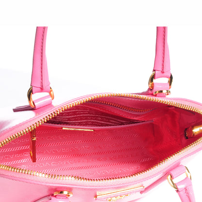 Prada Saffiano Vernice Round Dome Tote Begonia 11 of 11