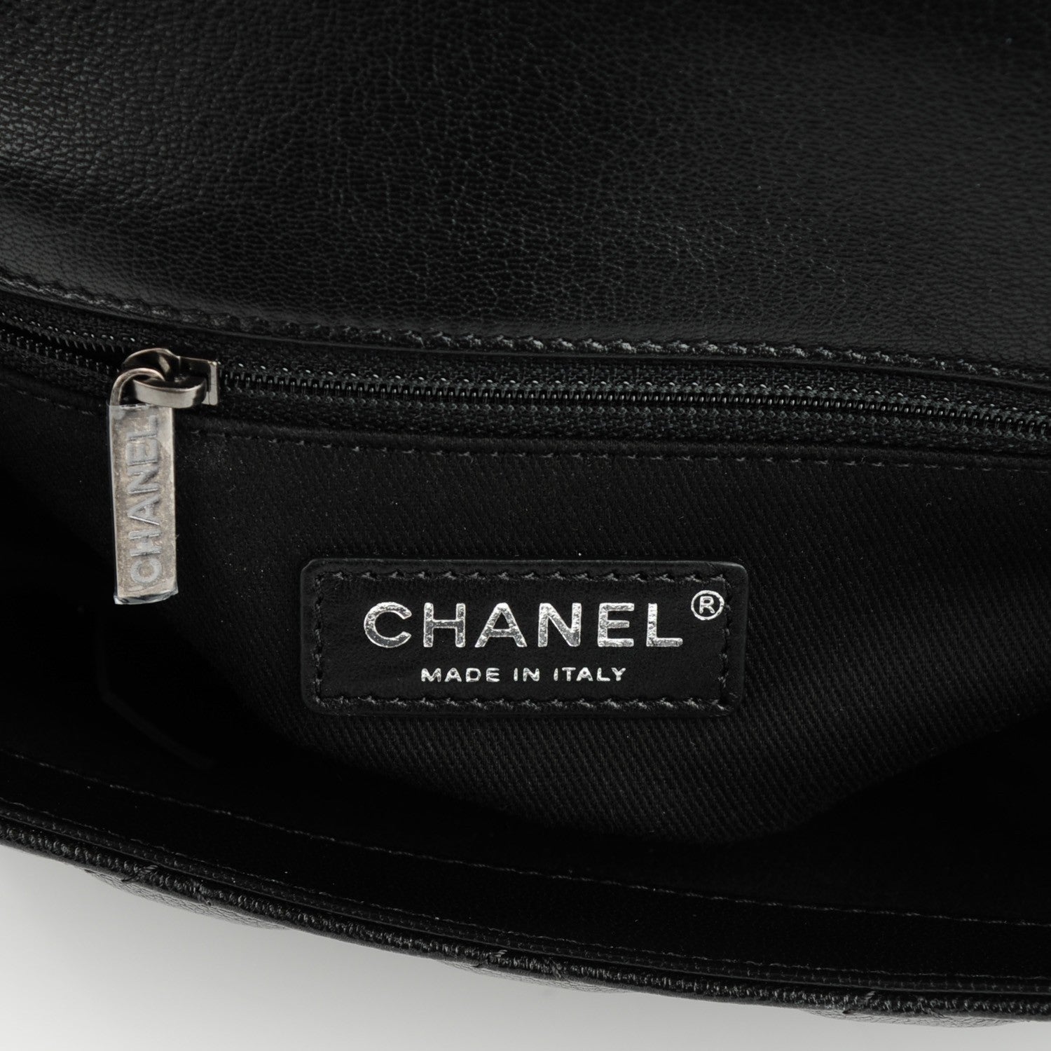 Chanel Metallic Goatskin Quilted Medium City Rock Flap Black 7 of 8