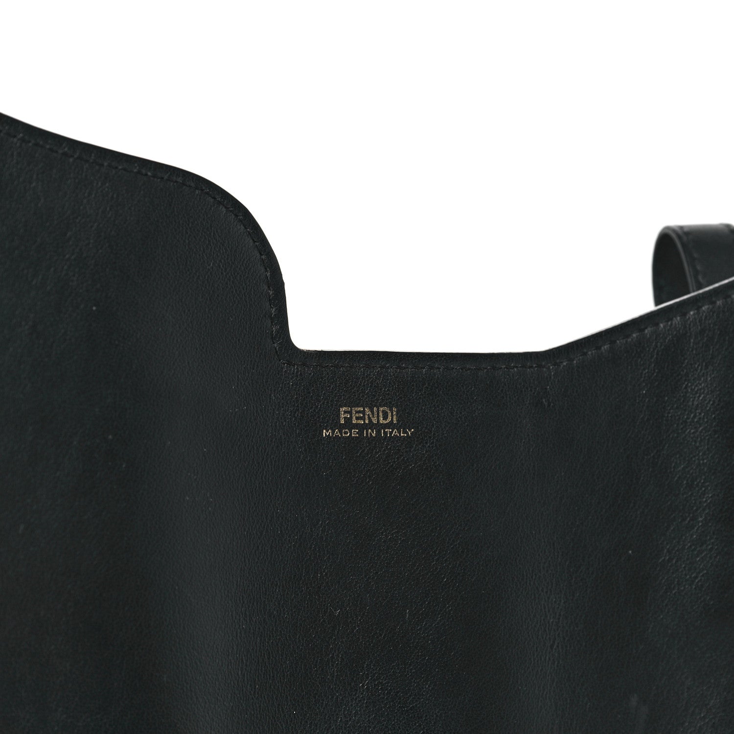 Fendi Vitello Grace Glazed Fabric FF 1974 3 Pocket Mini Crossbody Bag Black Mogano Panna 6 of 8
