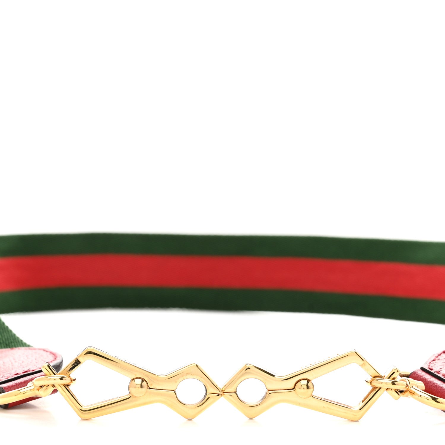 Gucci Canvas Web Shoulder Strap Green Red 3 of 3
