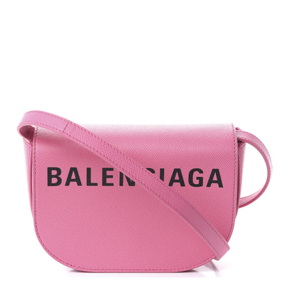 Balenciaga Signature Grained Calfskin Logo Print Ville Day Bag XS Rose Bubblegum Black 1 of 8