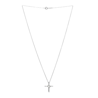 Tiffany Platinum Elsa Peretti Infinity Cross Pendant Necklace 3 of 5