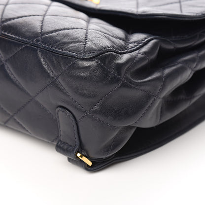 Chanel Lambskin Quilted Backpack Navy 9 of 10