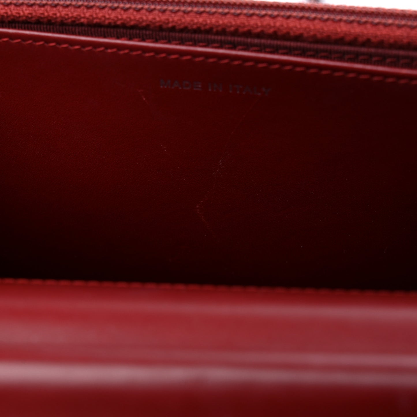 Patent Quilted Wallet On Chain WOC Red