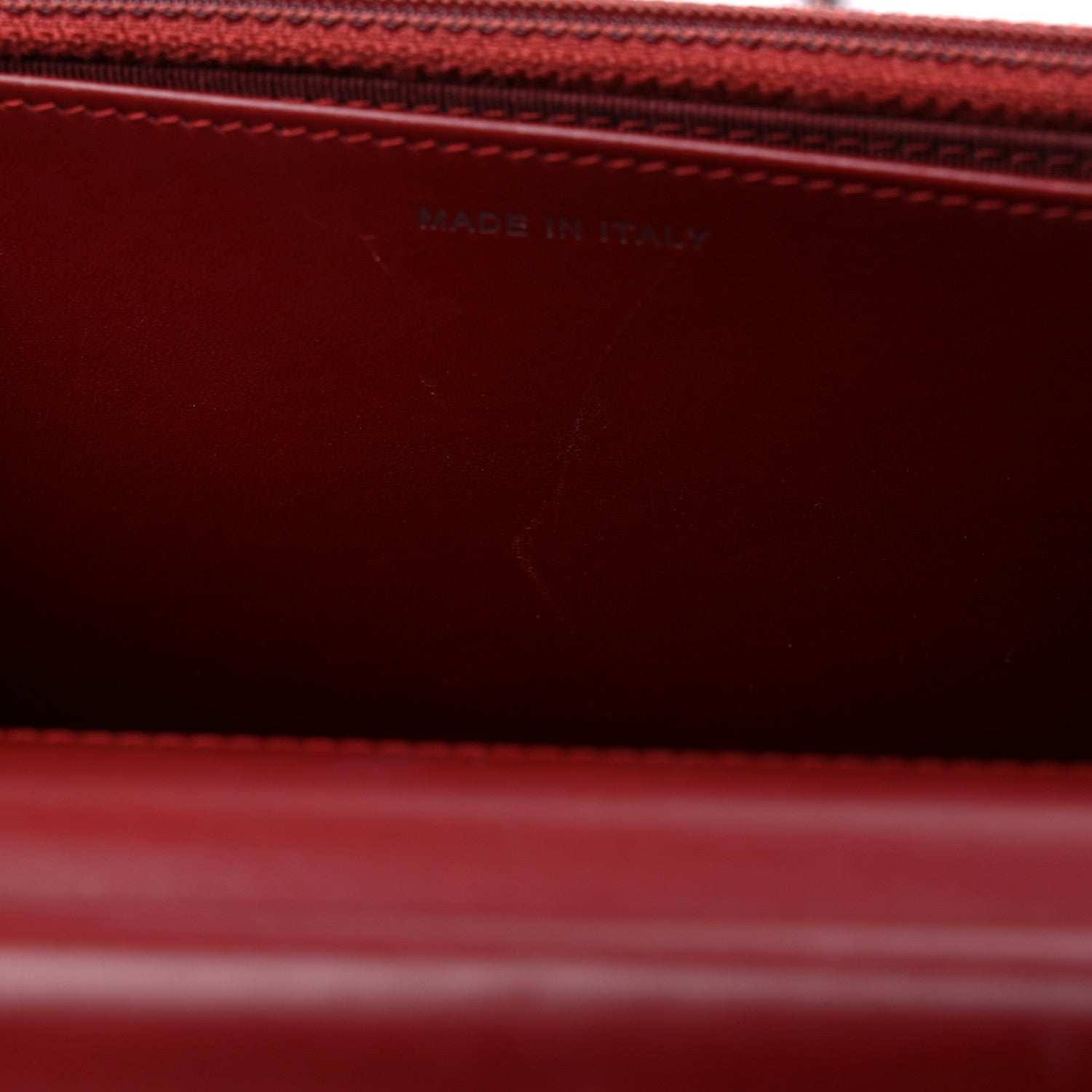 Chanel Patent Quilted Wallet On Chain WOC Red 11 of 12