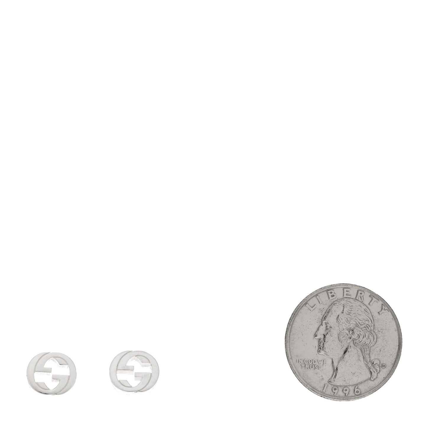 Sterling Silver Interlocking GG Stud Earrings