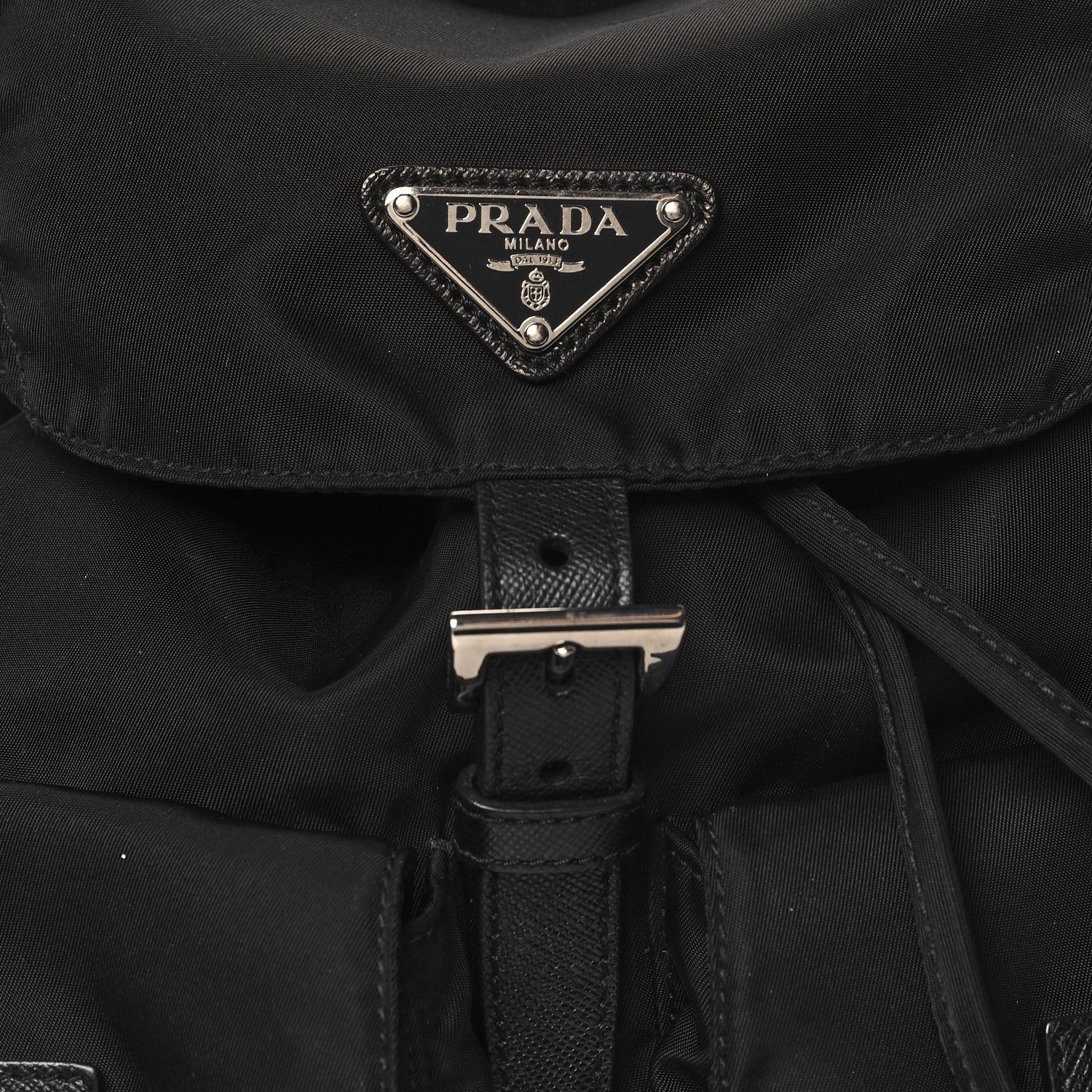 Prada Tessuto Nylon Saffiano Small Backpack Black 7 of 9