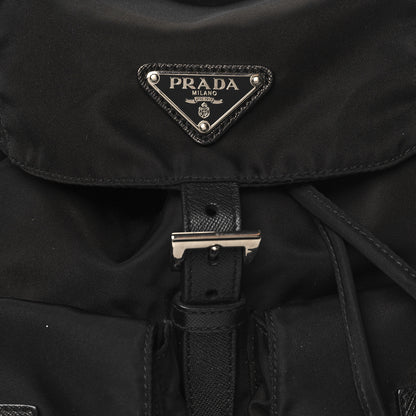 Prada Tessuto Nylon Saffiano Small Backpack Black 7 of 9