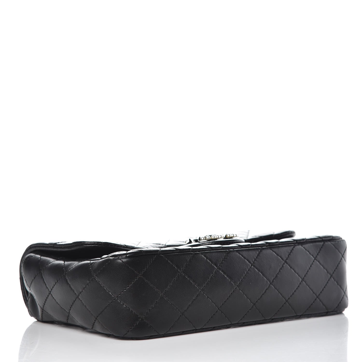 Chanel Lambskin Quilted Medium Westminster Pearl Flap Black 3 of 14