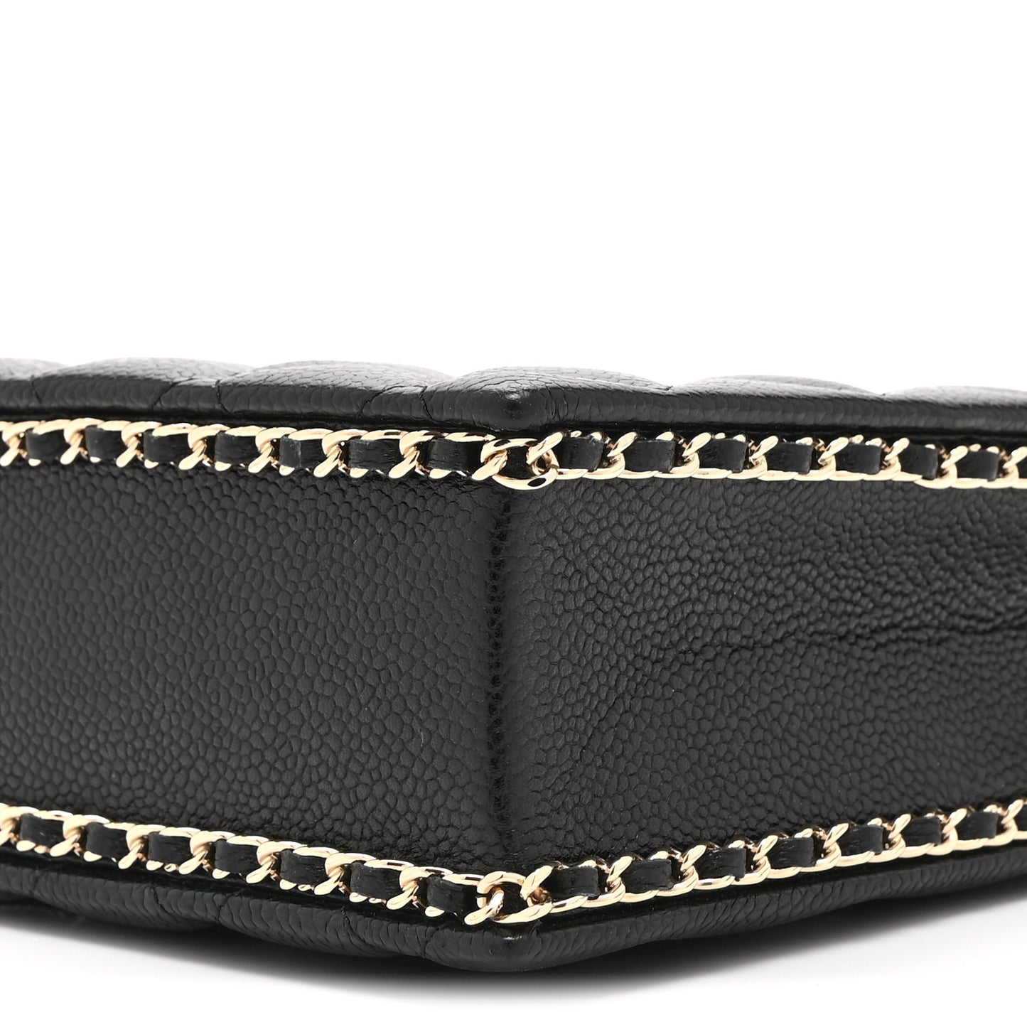 Caviar Quilted Evening Box Bag Black
