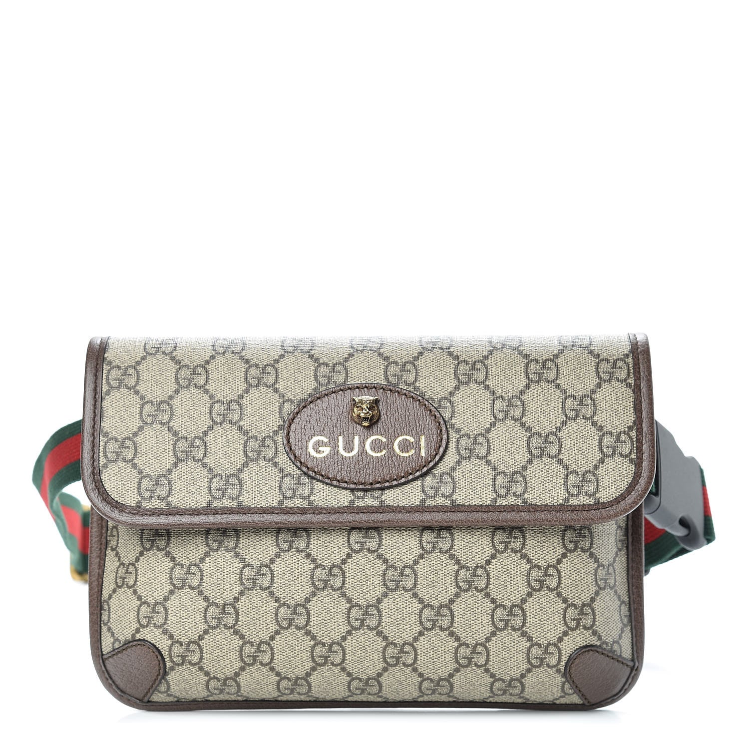 Gucci GG Supreme Monogram Neo Vintage Web Belt Bag Brown 1 of 11