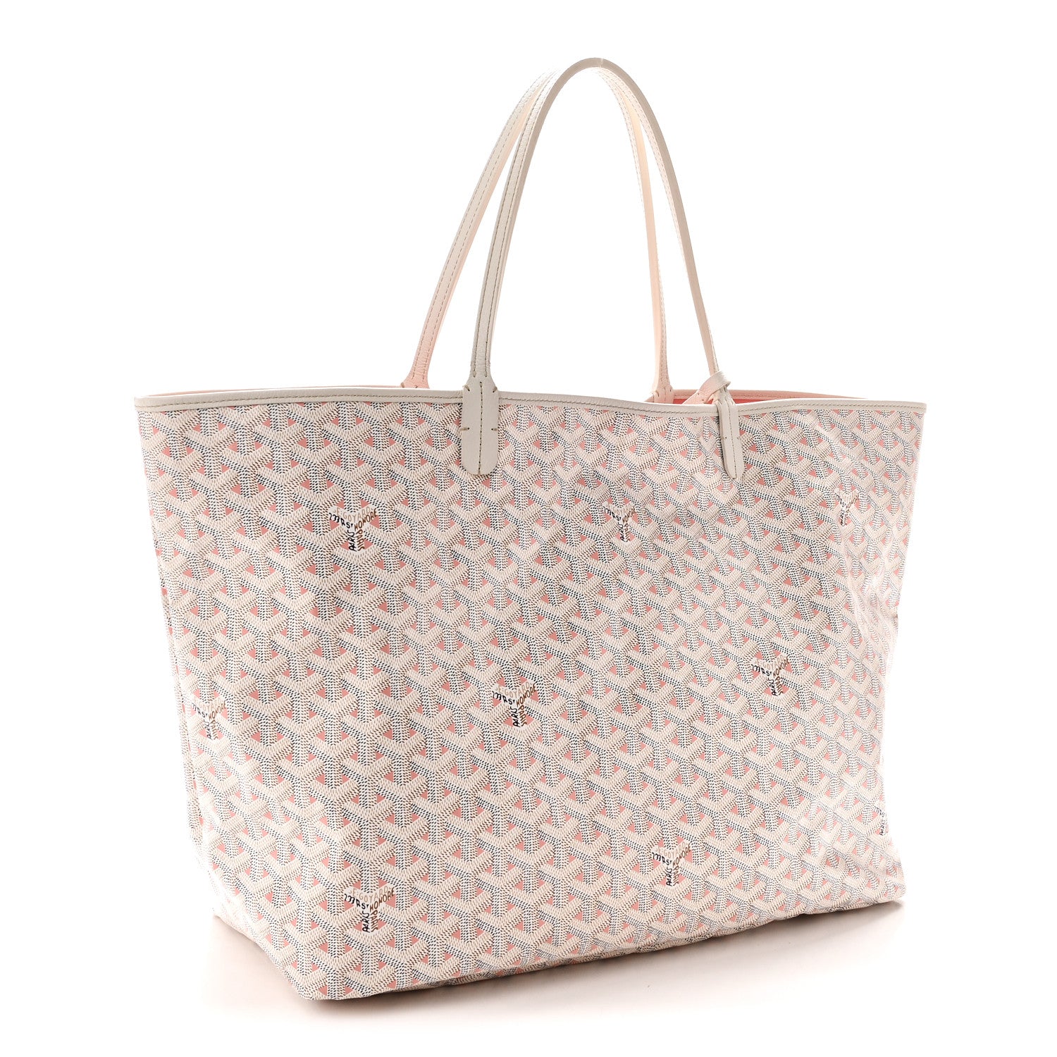 Goyard Goyardine Saint Louis Claire Voie GM White Pink 4 of 12