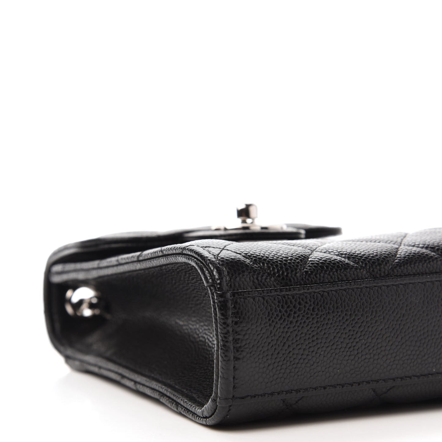 Caviar Quilted Classic Phone Holder Black