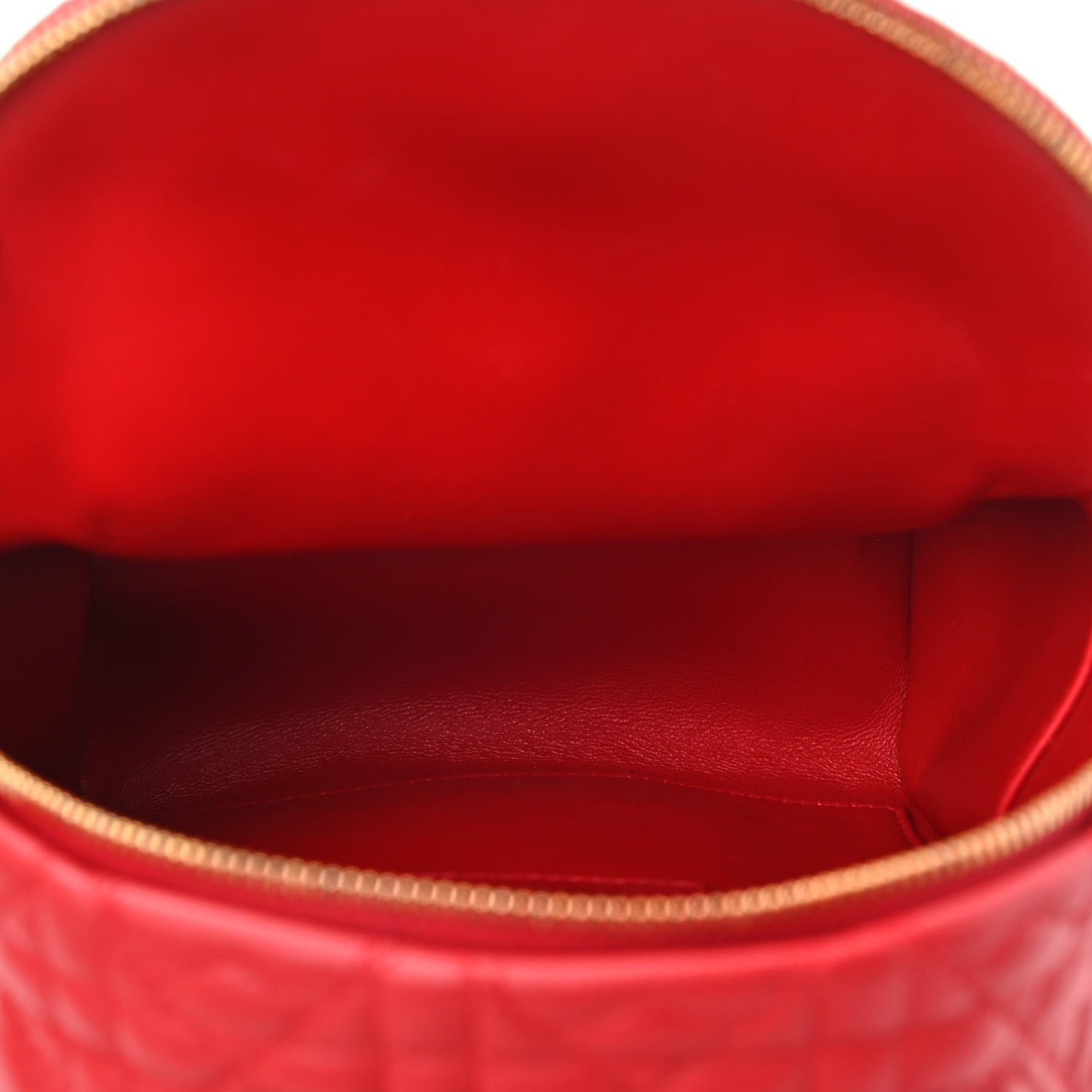 Christian Dior Lambskin Cannage Dioramour Mini Backpack Bright Red 5 of 12