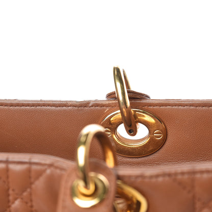 Christian Dior Lambskin Cannage Large Lady Dior Tan 33 of 33