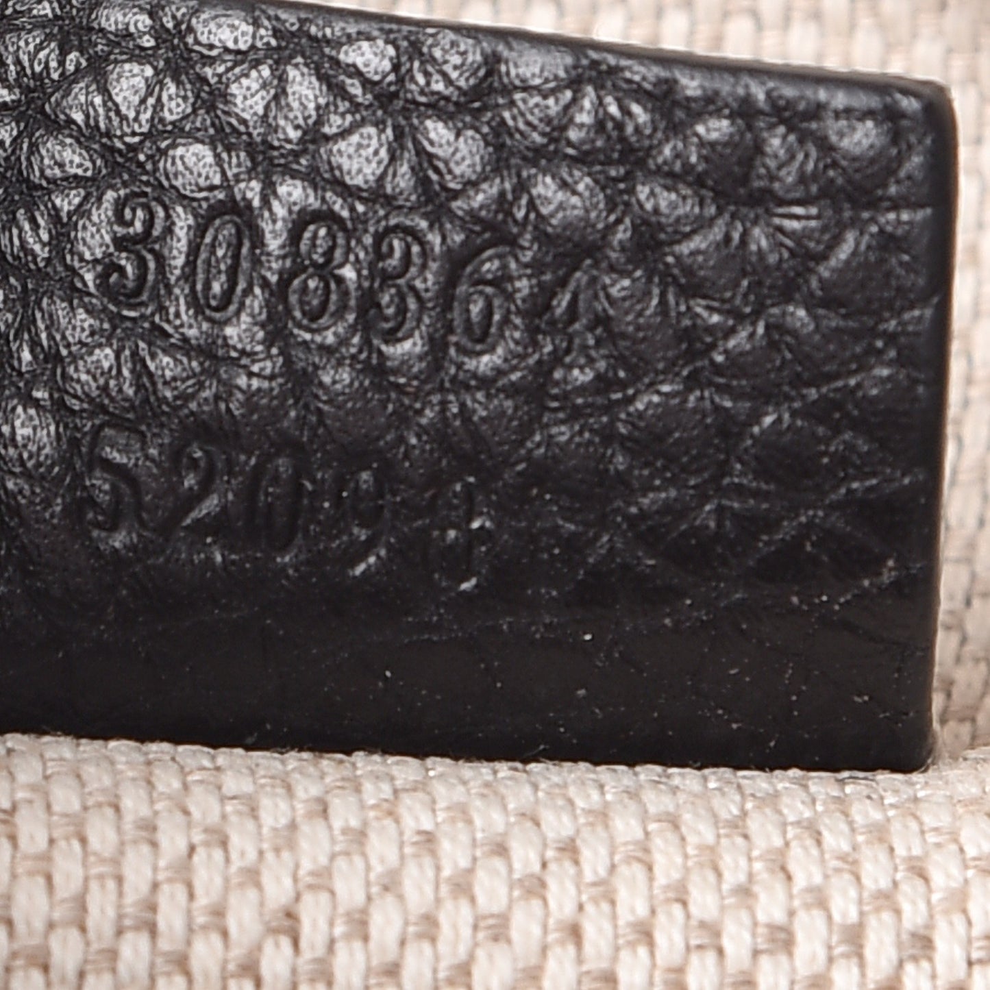 Pebbled Calfskin Small Soho Disco Bag Black