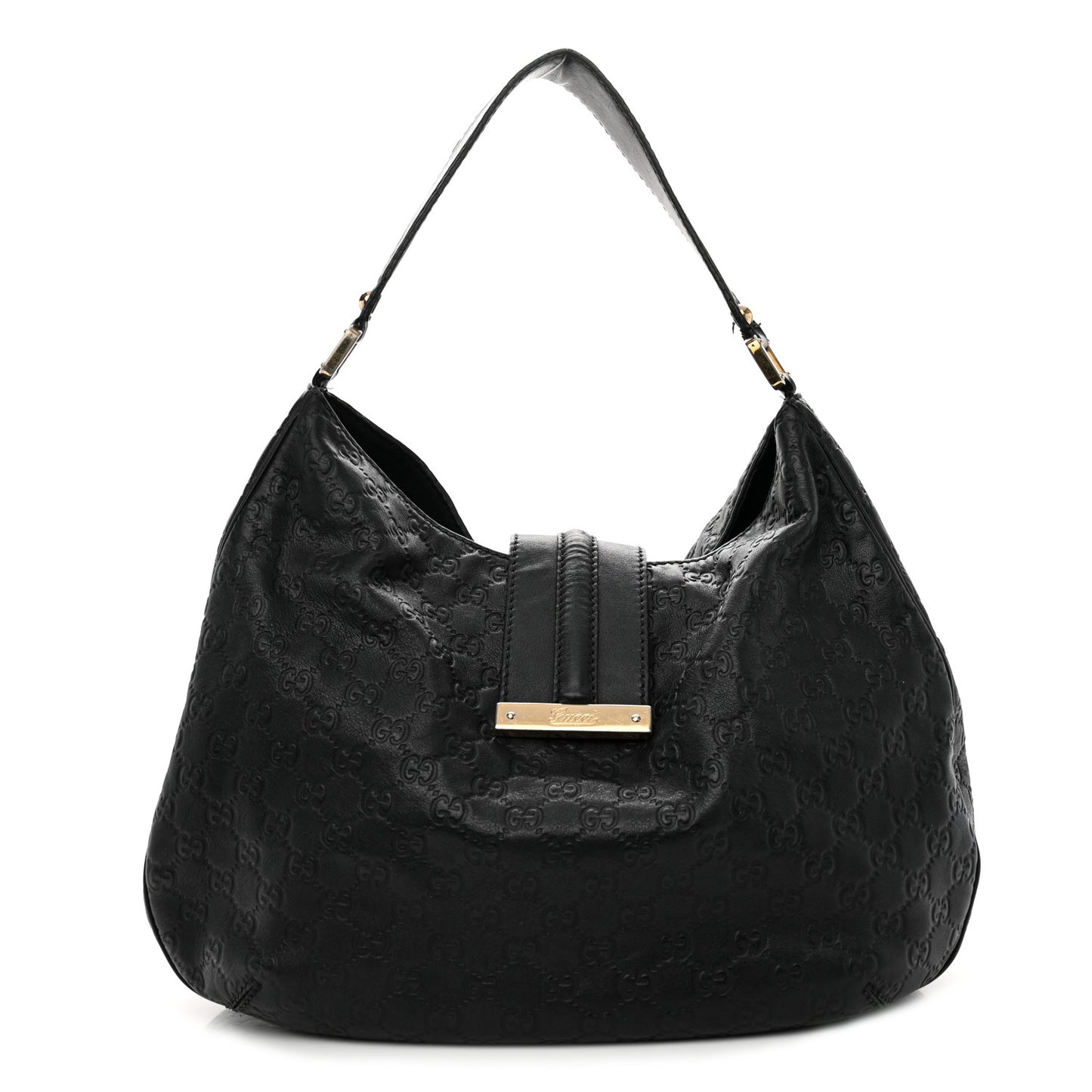 Guccissima Large New Ladies Web Hobo Black