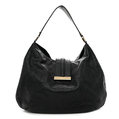 Gucci Guccissima Large New Ladies Web Hobo Black 1 of 13